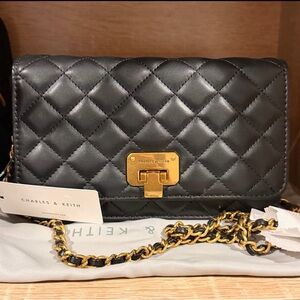 Charles and Keith Clutch Chain Strap Bag